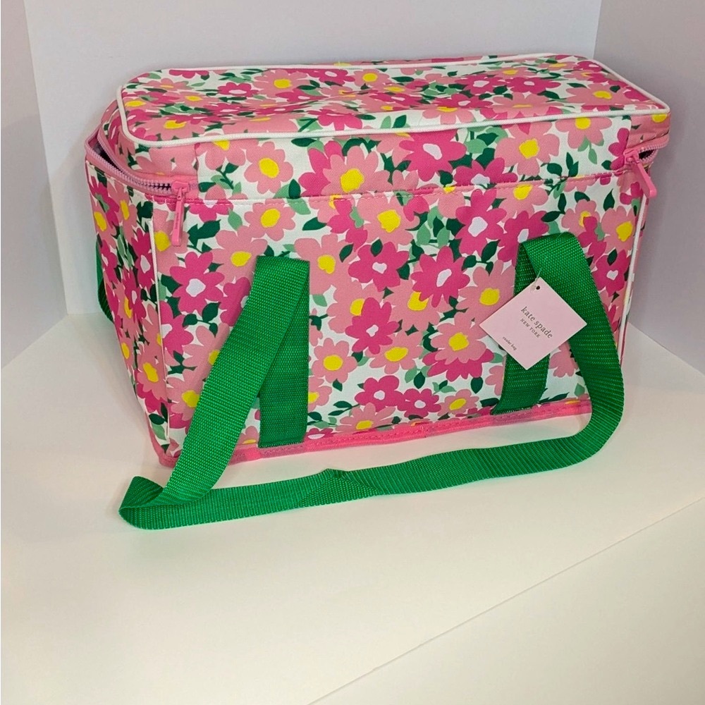 π₯Price Dropπ₯ Kate Spade BIG Insulated Cooler in Vintage Garden Pink Flowers NWT - Picture 4 of 10